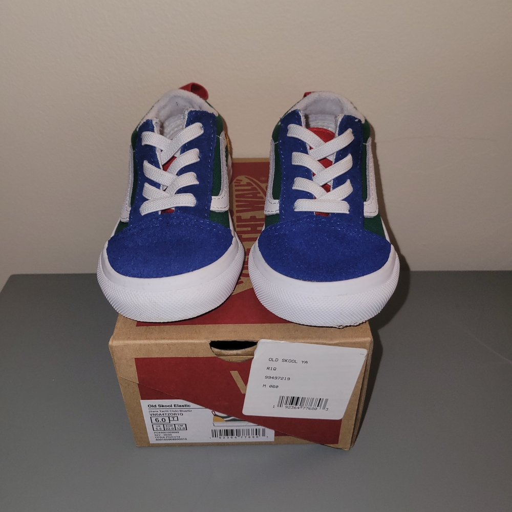 Vans Kids Blue and Green Sneakers